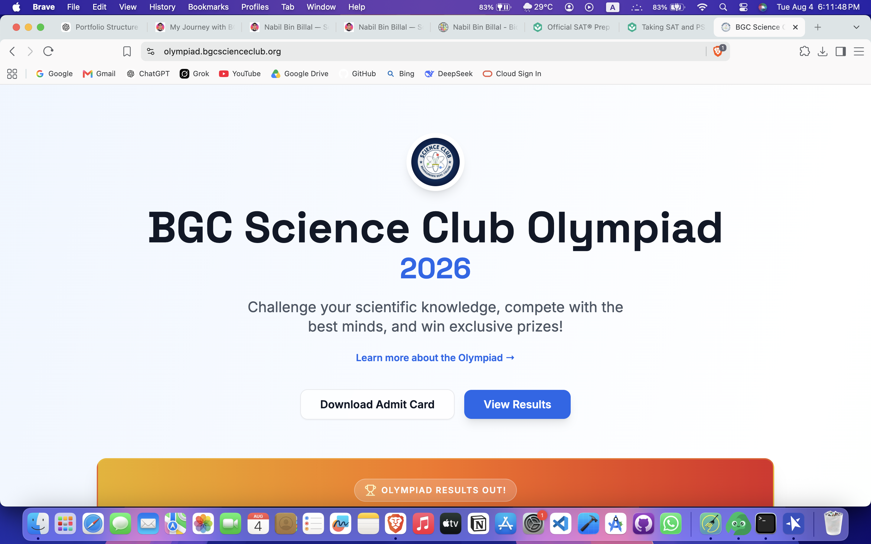 BGC Science Olympiad 2026 preview