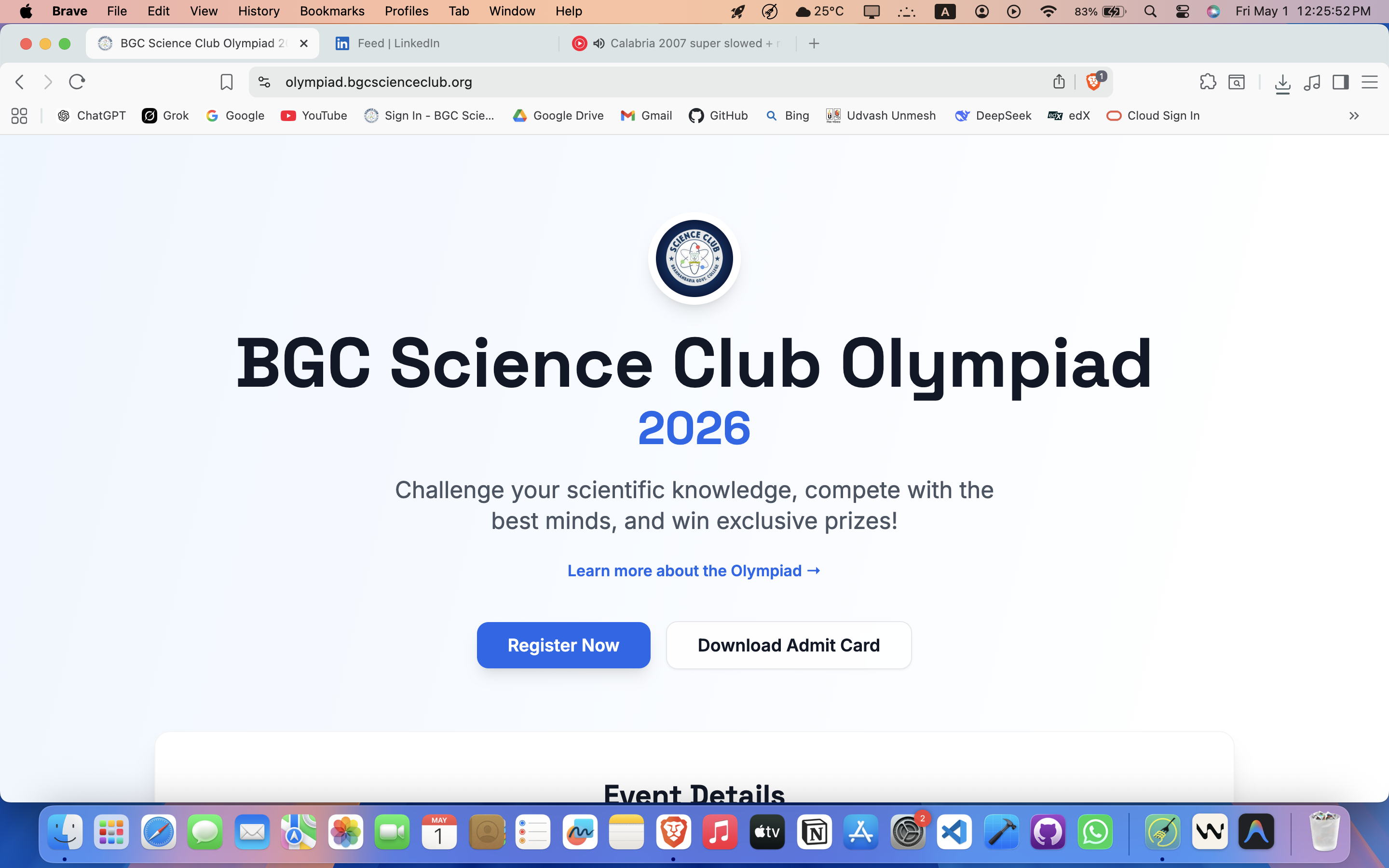 BGC Olympiad Portal preview